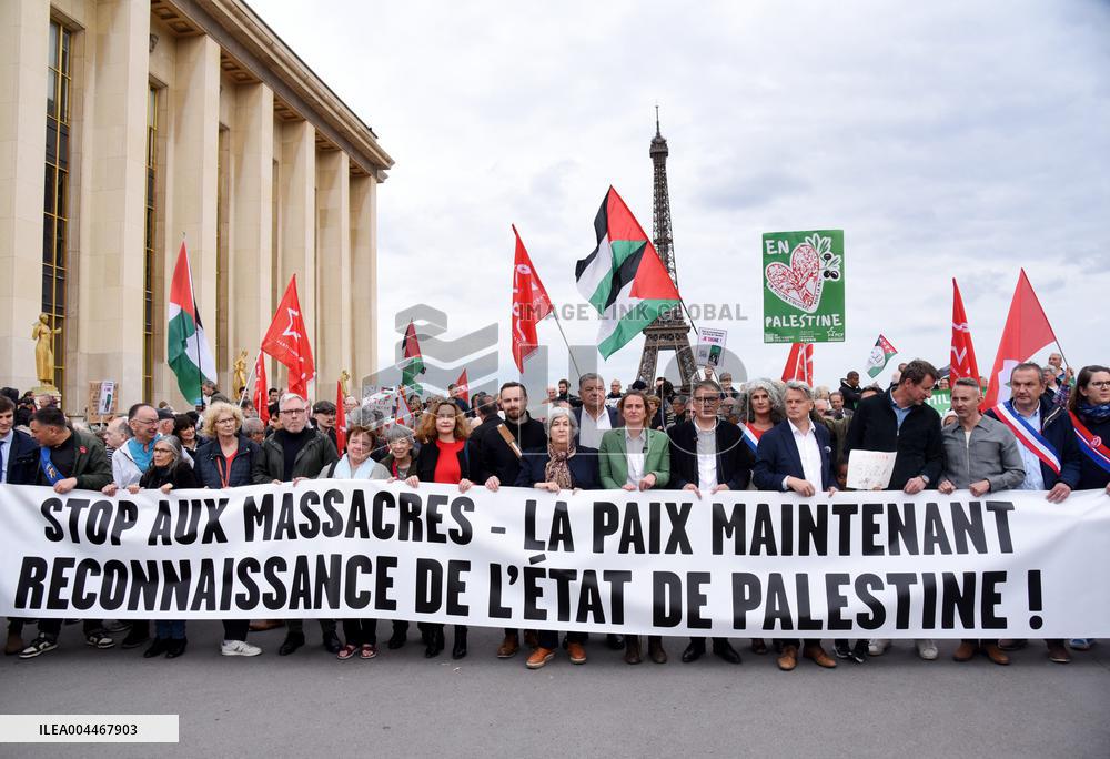 Rally In Support Of The Palestinian People - Paris