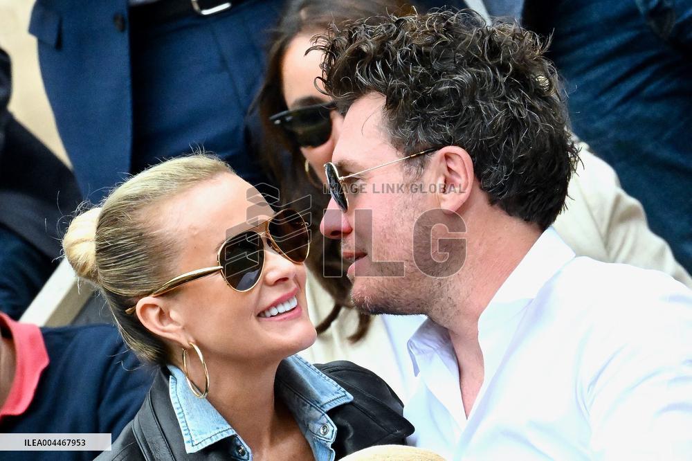 French Open - Laeticia Hallyday In The Stands