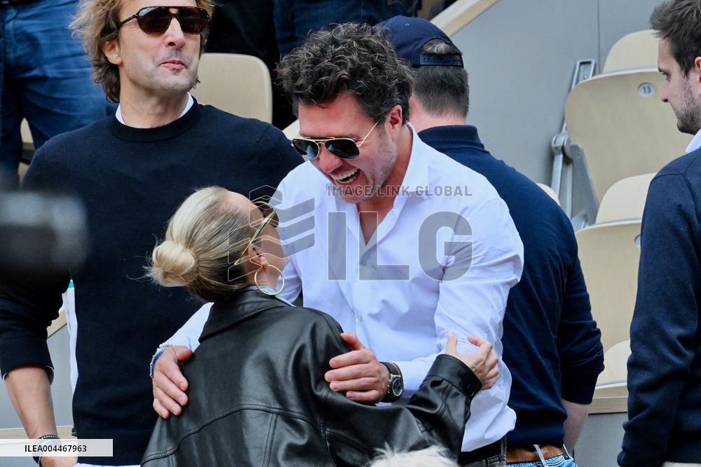French Open - Laeticia Hallyday In The Stands