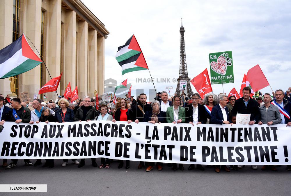 Rally In Support Of The Palestinian People - Paris