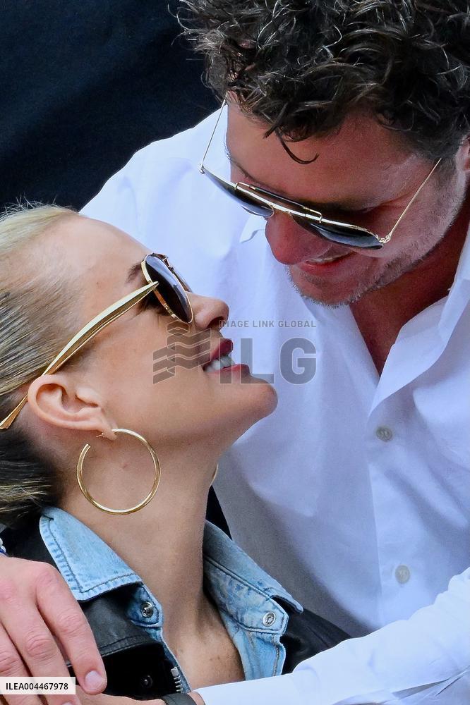 French Open - Laeticia Hallyday In The Stands