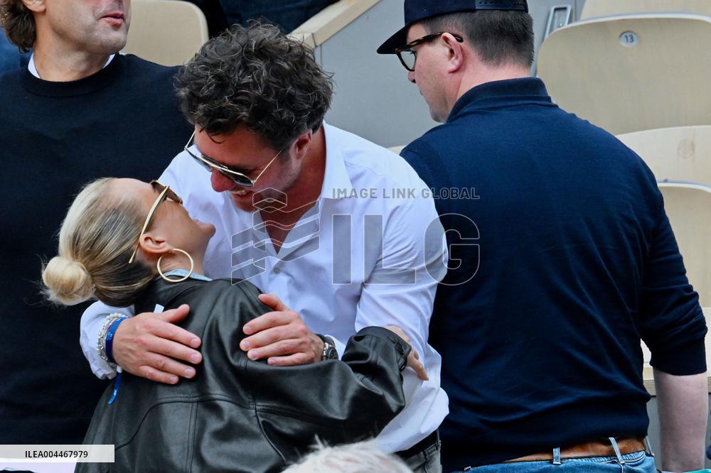French Open - Laeticia Hallyday In The Stands