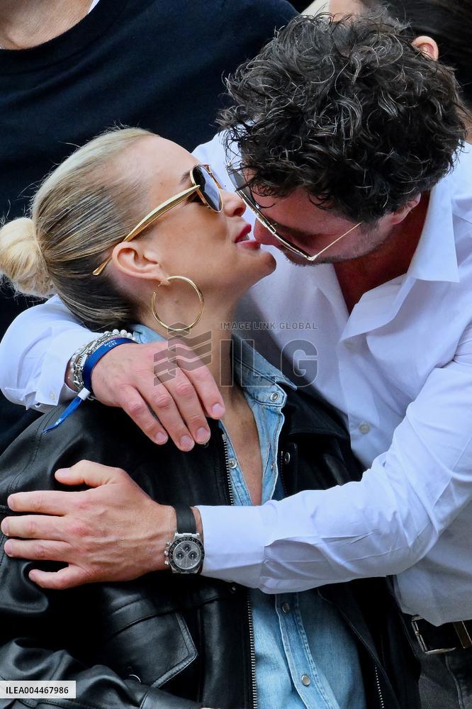 French Open - Laeticia Hallyday In The Stands