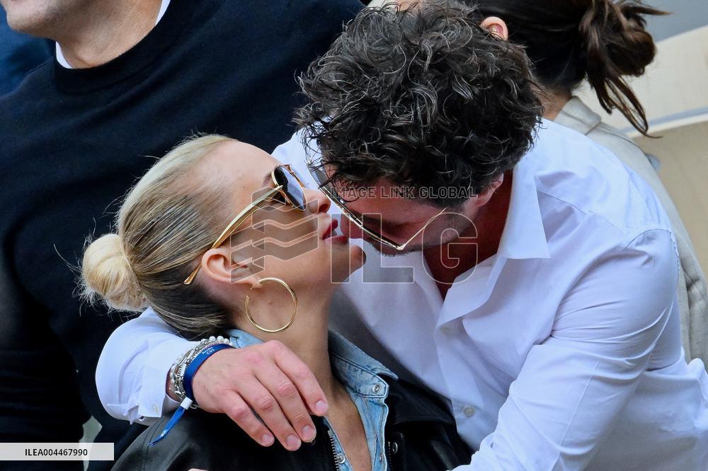 French Open - Laeticia Hallyday In The Stands