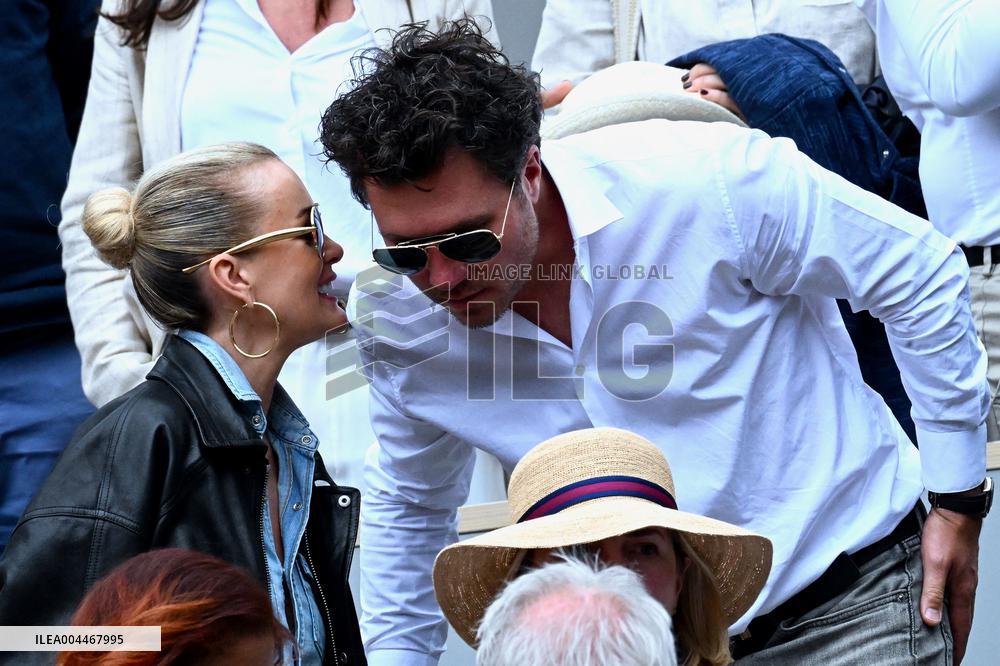 French Open - Laeticia Hallyday In The Stands
