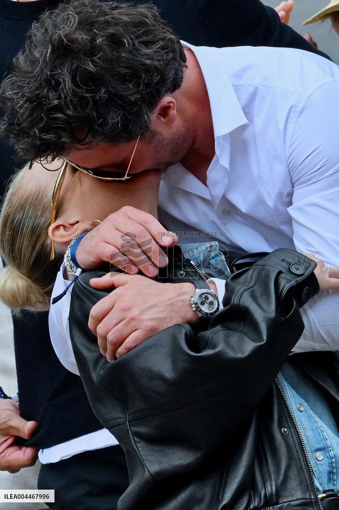 French Open - Laeticia Hallyday In The Stands