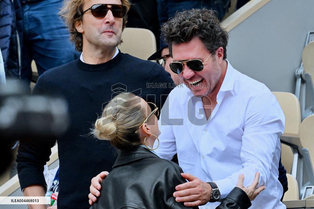French Open - Laeticia Hallyday In The Stands