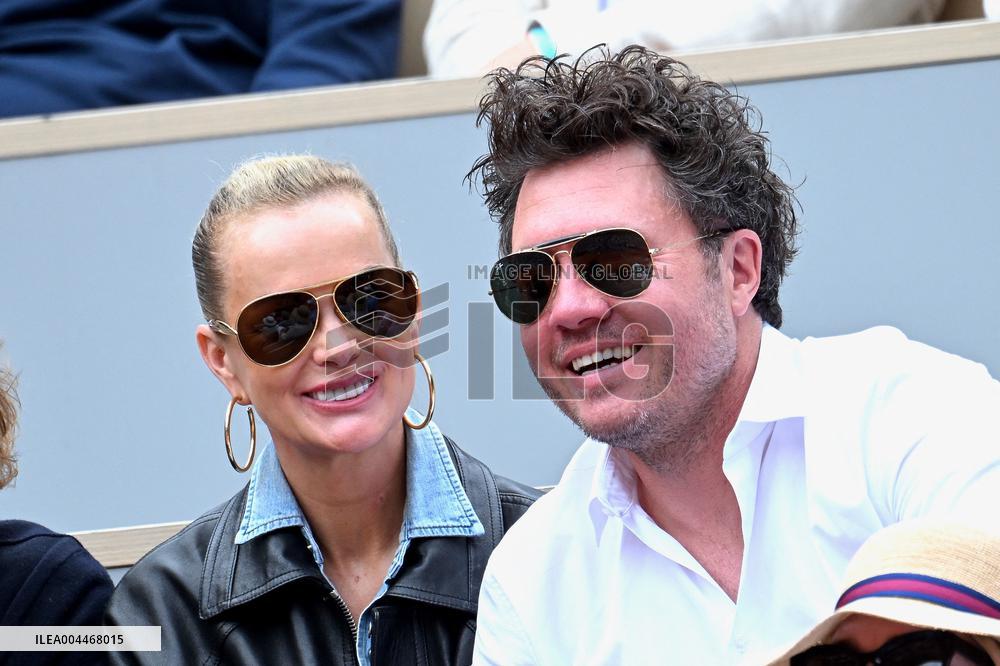 French Open - Laeticia Hallyday In The Stands