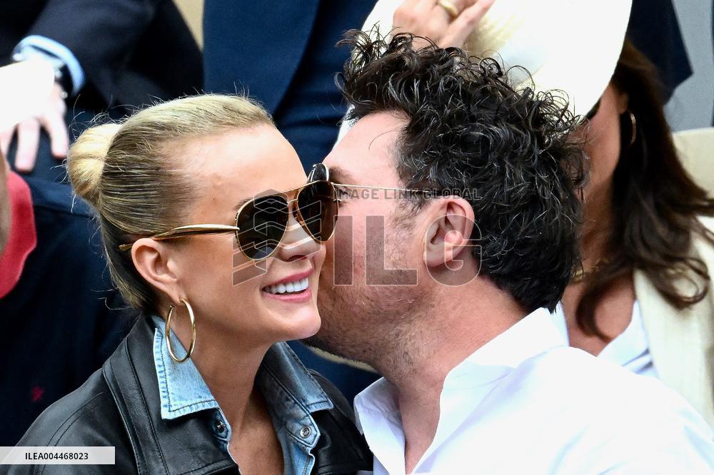 French Open - Laeticia Hallyday In The Stands