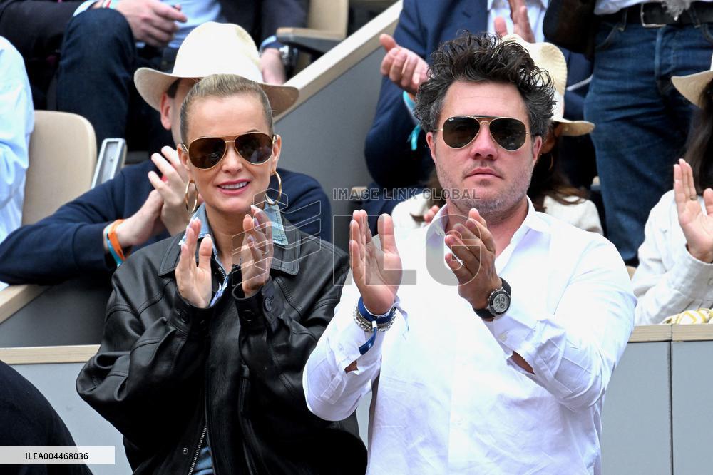 French Open - Laeticia Hallyday In The Stands