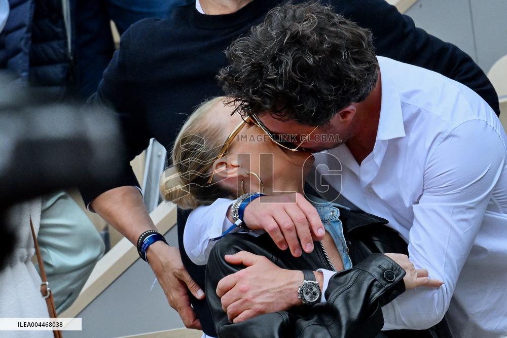 French Open - Laeticia Hallyday In The Stands