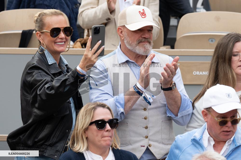 French Open - Laeticia Hallyday In The Stands