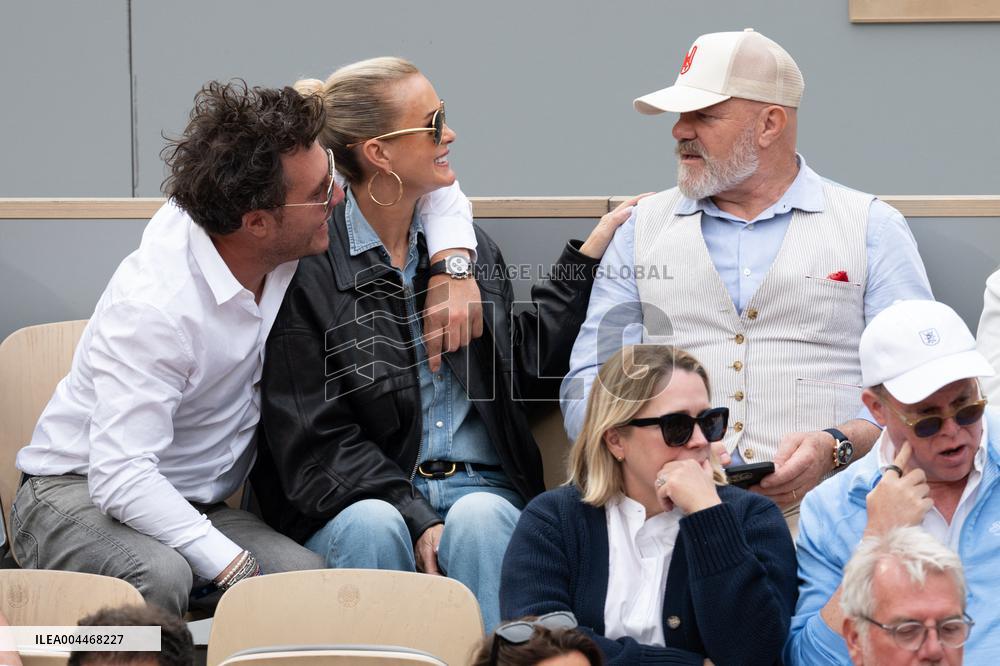 French Open - Laeticia Hallyday In The Stands