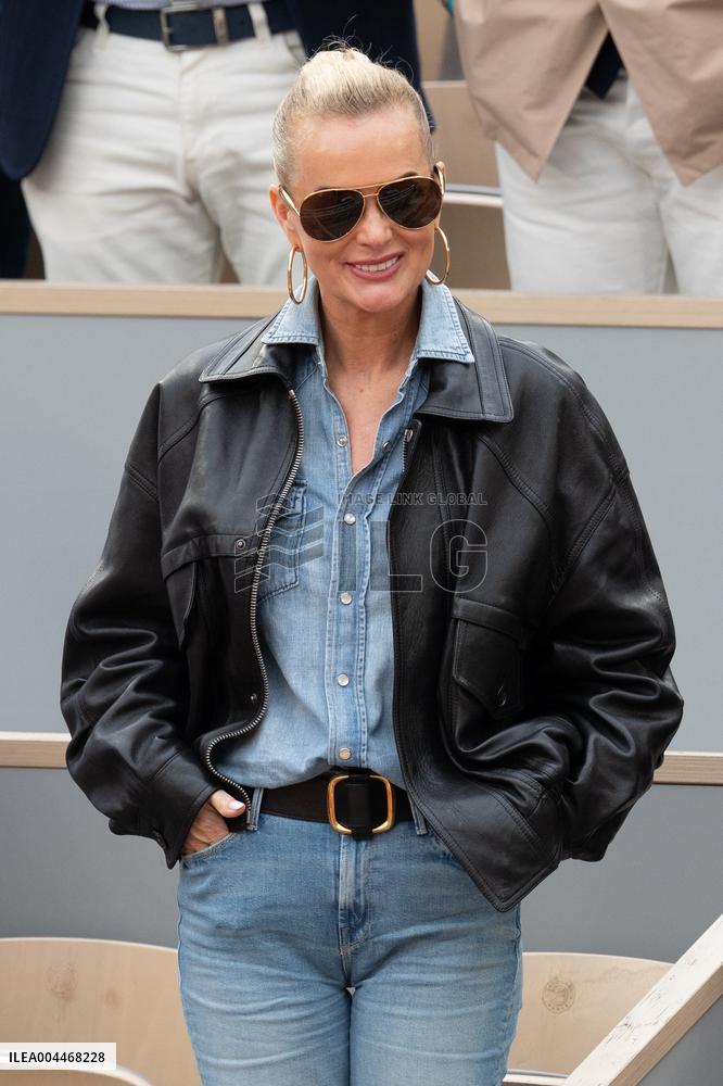 French Open - Laeticia Hallyday In The Stands