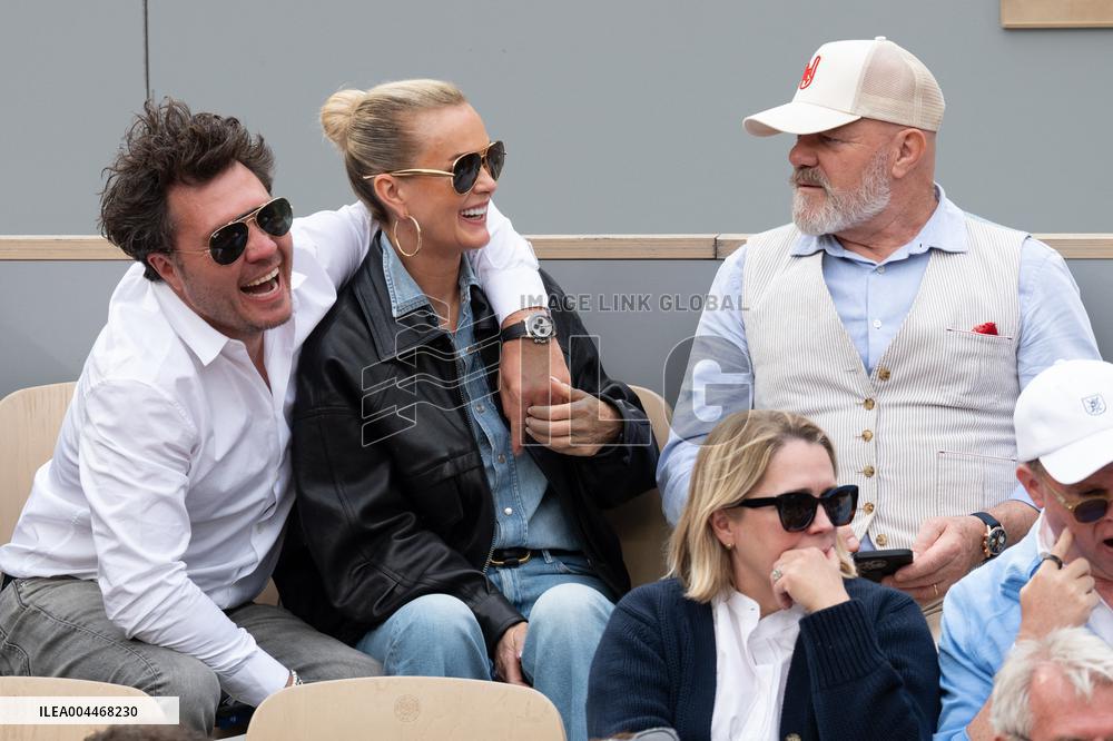 French Open - Laeticia Hallyday In The Stands