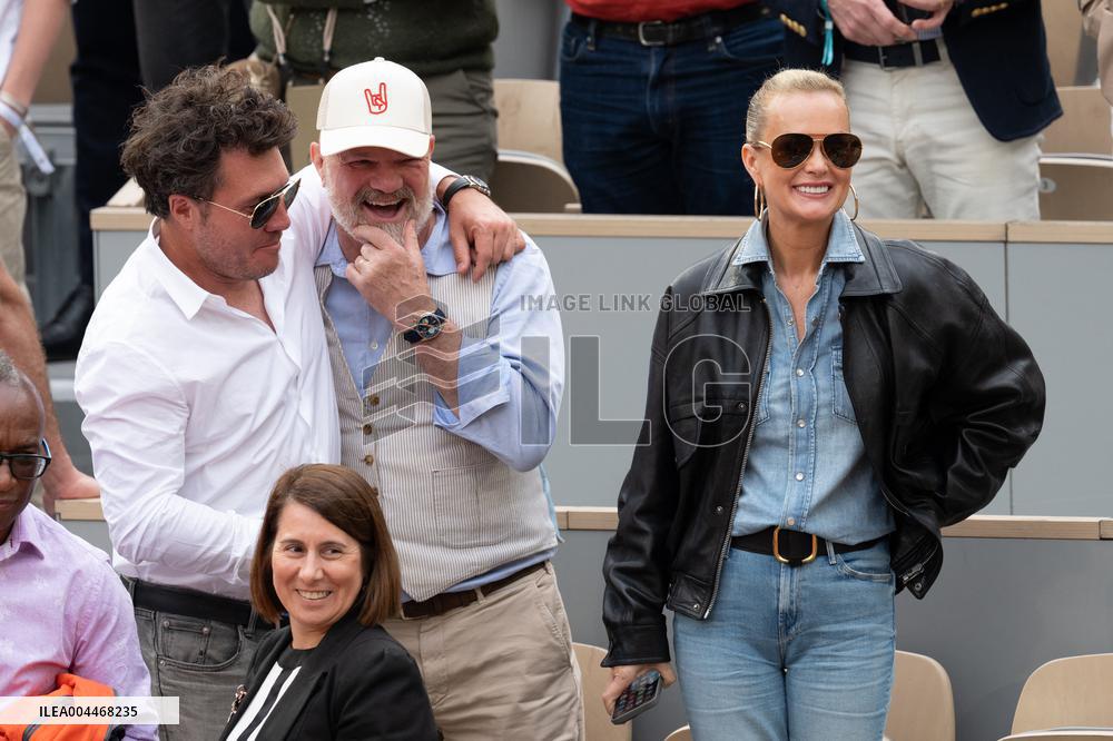 French Open - Laeticia Hallyday In The Stands