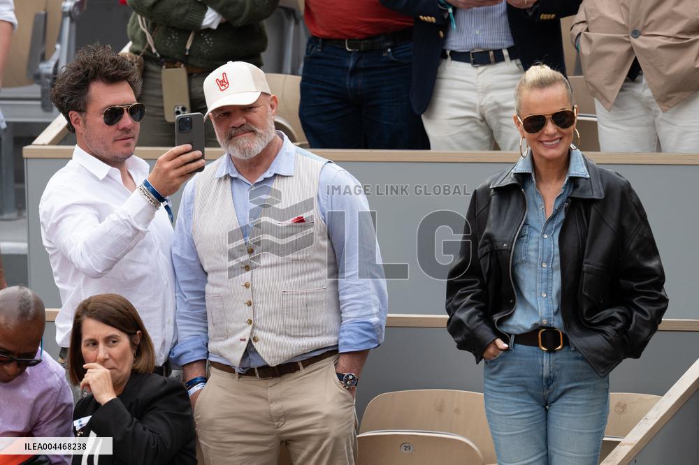 French Open - Laeticia Hallyday In The Stands