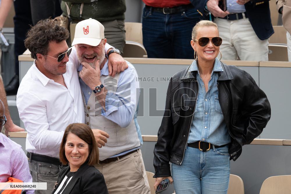 French Open - Laeticia Hallyday In The Stands