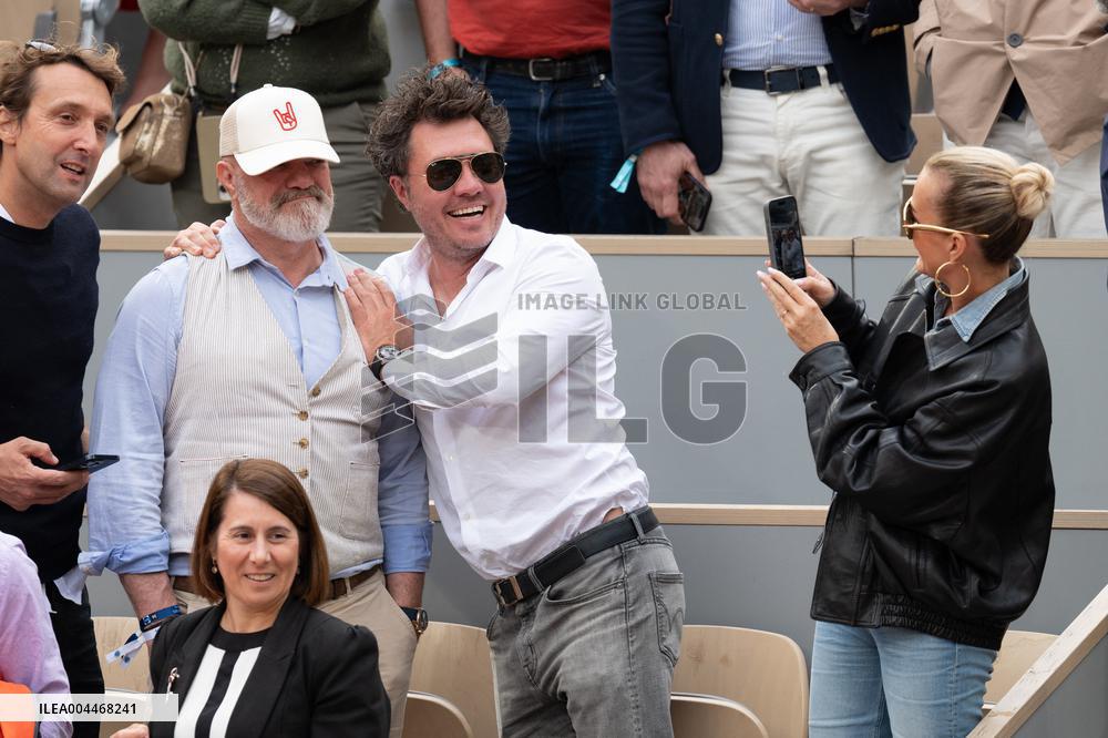 French Open - Laeticia Hallyday In The Stands