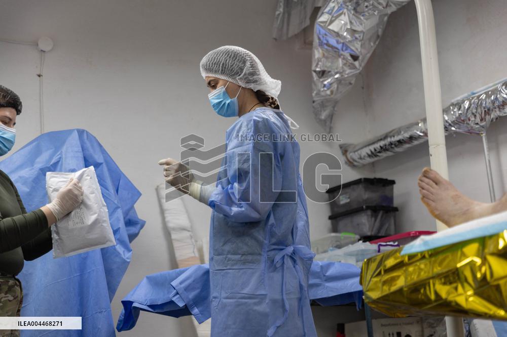 Ukrainian Medics Assist Wounded Soldier in Kharkiv