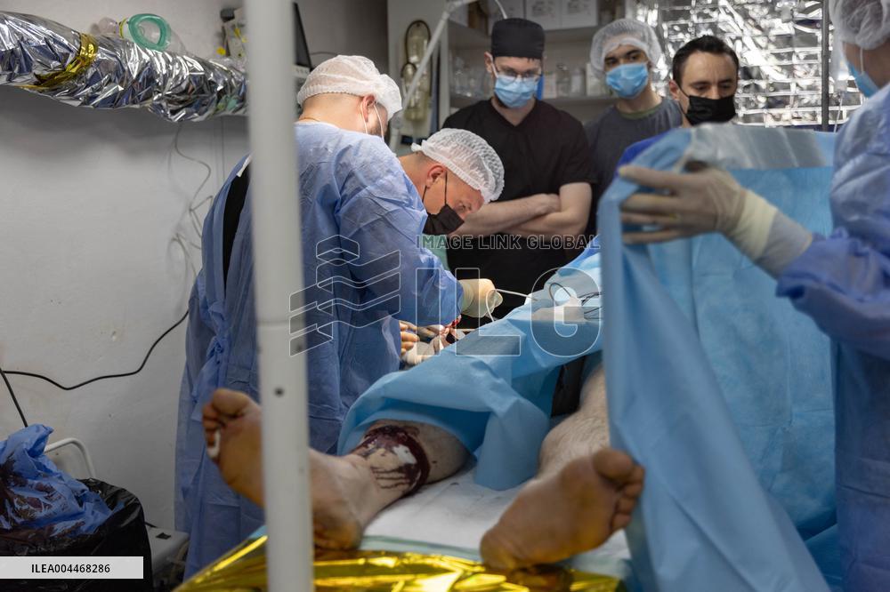 Ukrainian Medics Assist Wounded Soldier in Kharkiv