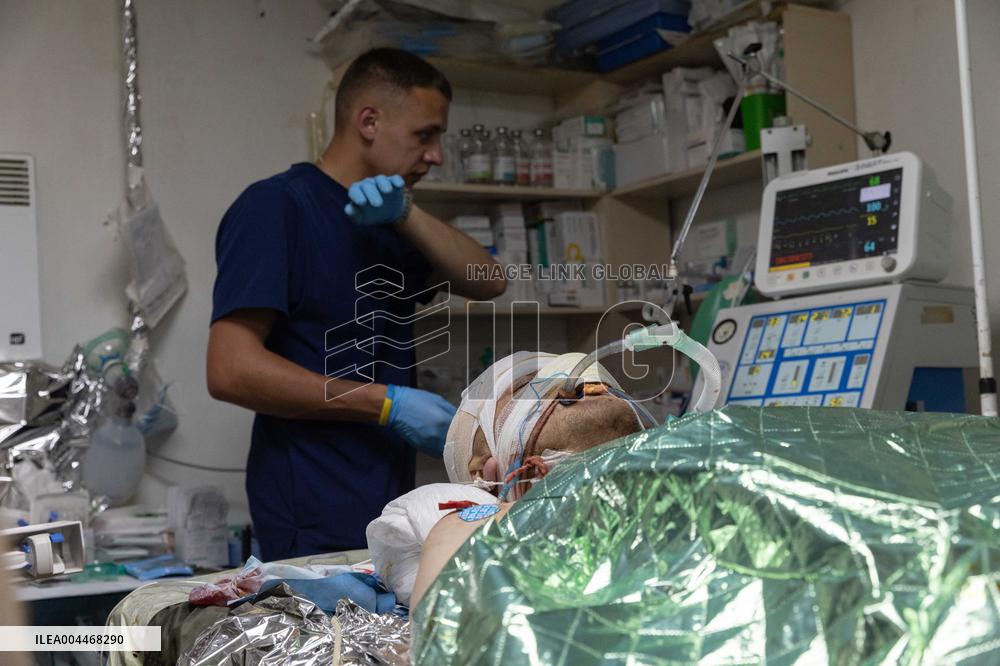 Ukrainian Medics Assist Wounded Soldier in Kharkiv