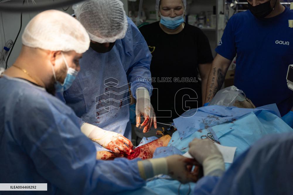 Ukrainian Medics Assist Wounded Soldier in Kharkiv