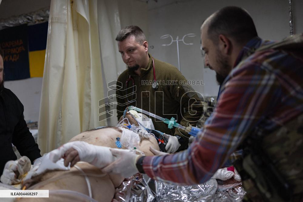 Ukrainian Medics Assist Wounded Soldier in Kharkiv