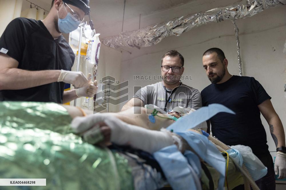 Ukrainian Medics Assist Wounded Soldier in Kharkiv