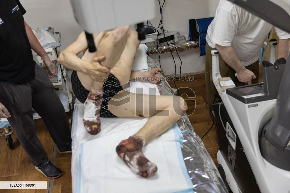 Ukrainian Medics Assist Wounded Soldier in Kharkiv