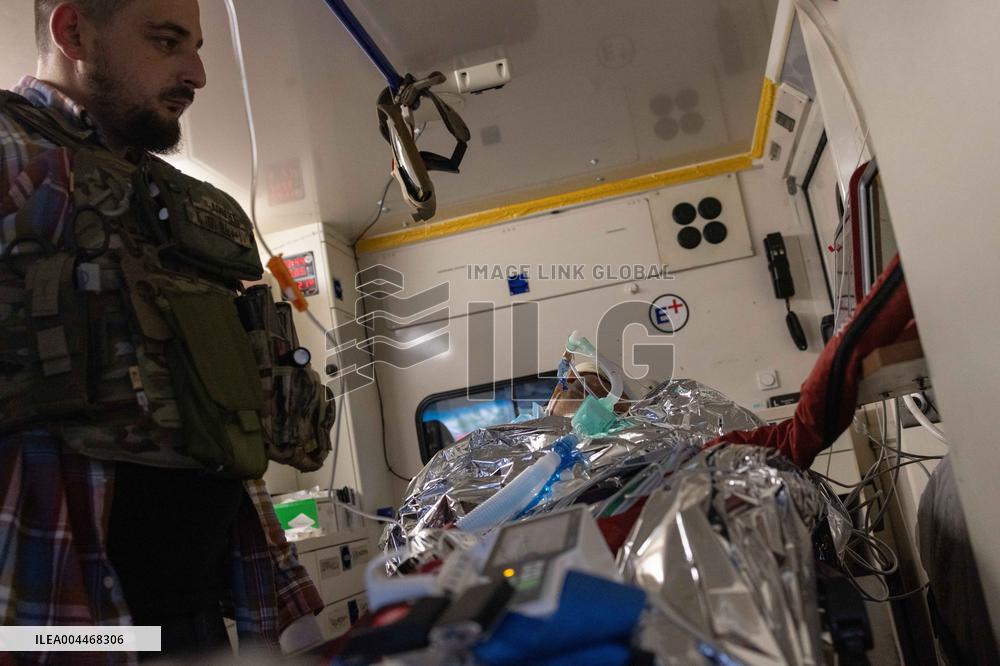Ukrainian Medics Assist Wounded Soldier in Kharkiv