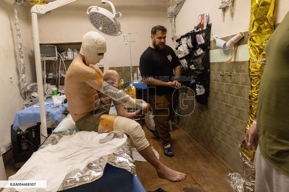 Ukrainian Medics Assist Wounded Soldier in Kharkiv