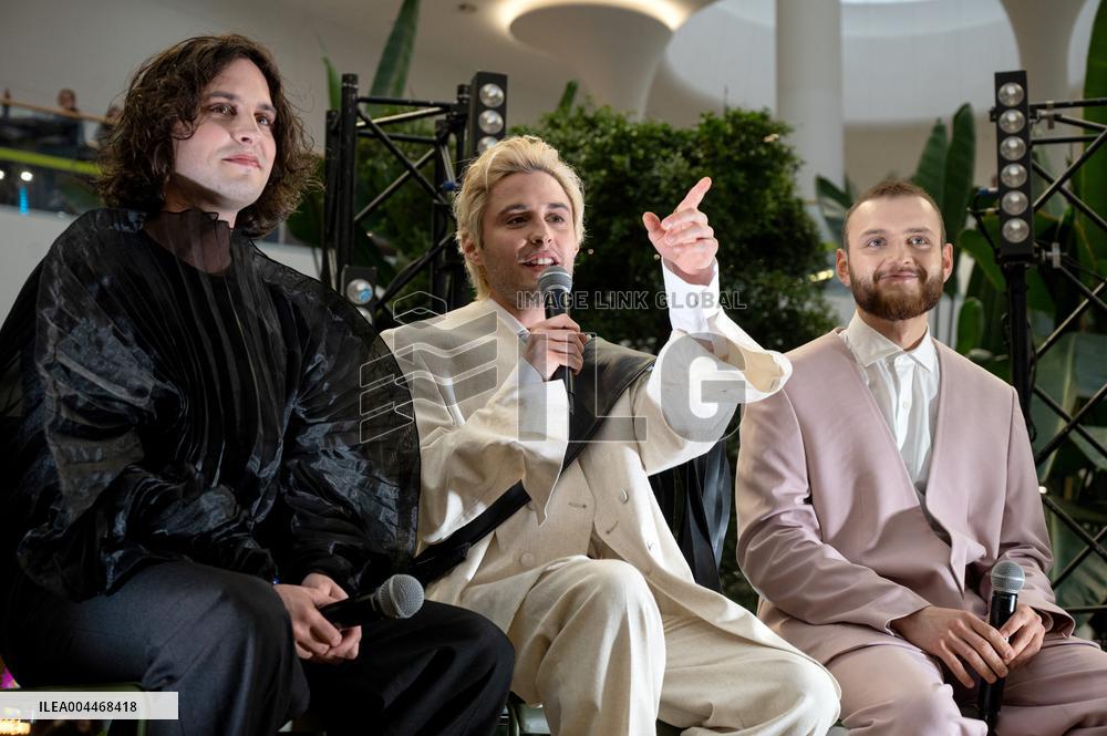 News conference of Ziferblat band after Eurovision 2025