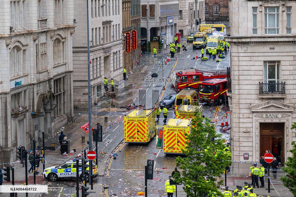 Liverpool Parade Hit By Car, 50 Injured