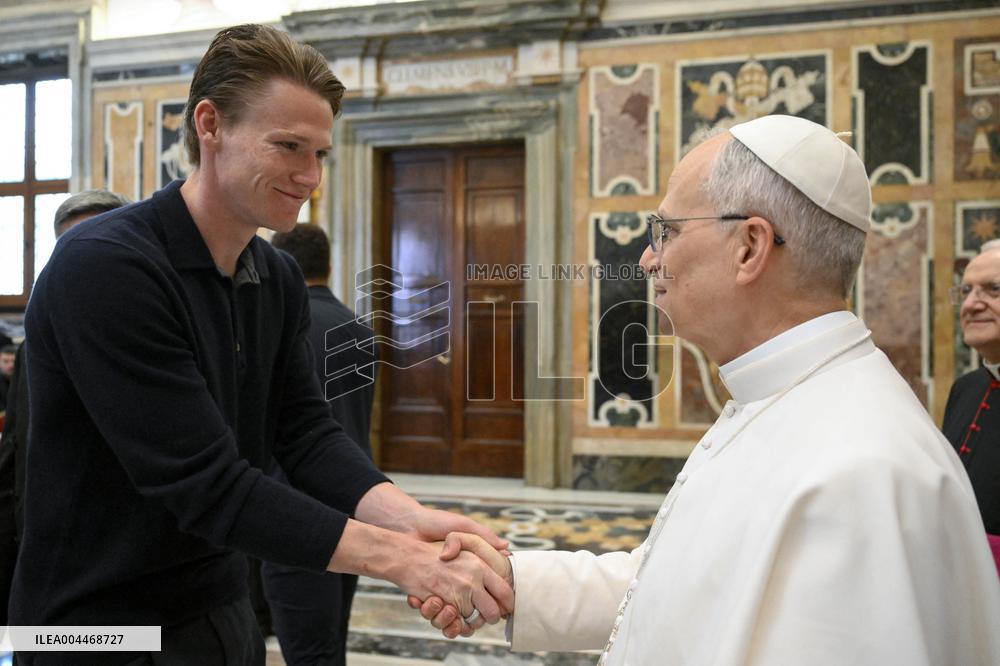 Pope Leo XIV Meets Naples’ Football Club New Champion Of Italy - Vatican