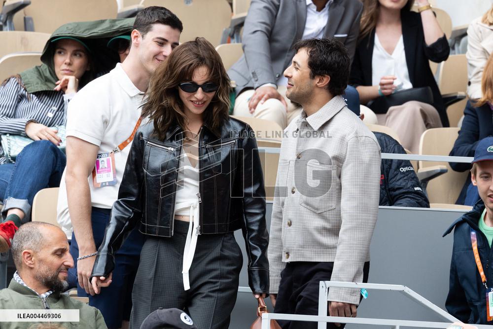 2025 French Open - Celebrities In Stand Day 3 NB