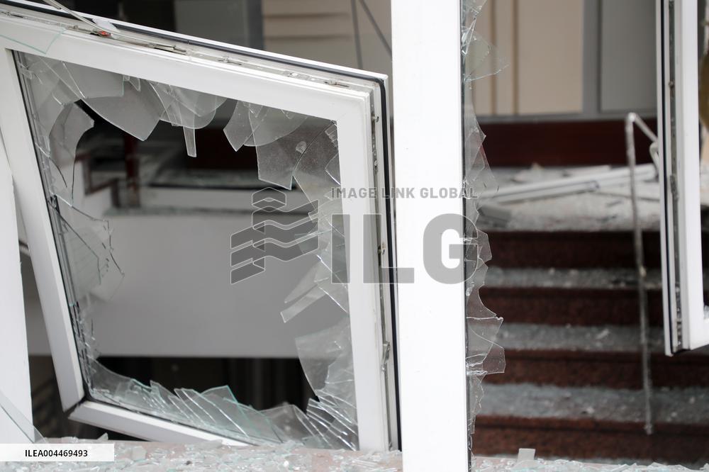 Impact of Russian overnight attack in Shevchenkivskyi district of Kyiv