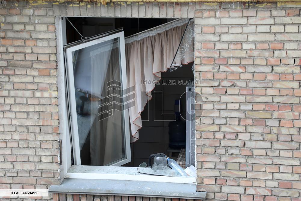 Impact of Russian overnight attack in Shevchenkivskyi district of Kyiv