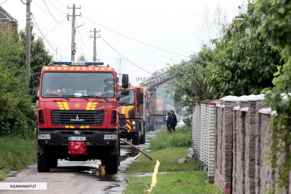 Aftermath of Russian night attack on Markhalivka village