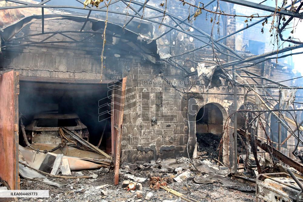 Aftermath of Russian night attack on Markhalivka village