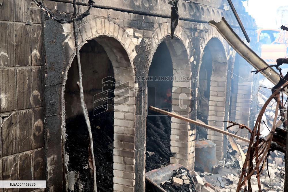 Aftermath of Russian night attack on Markhalivka village