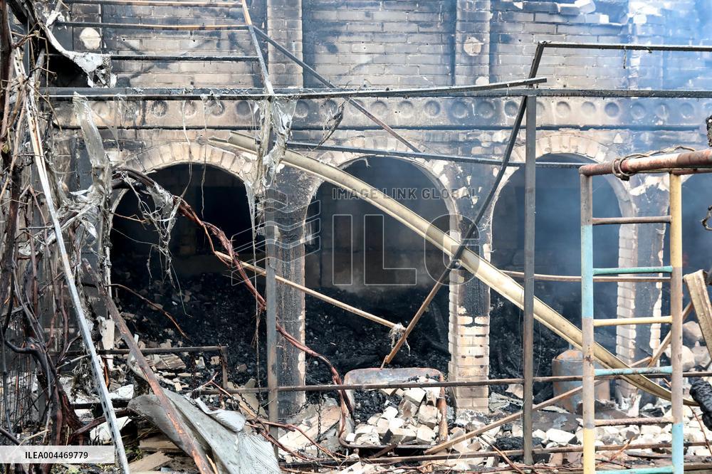 Aftermath of Russian night attack on Markhalivka village