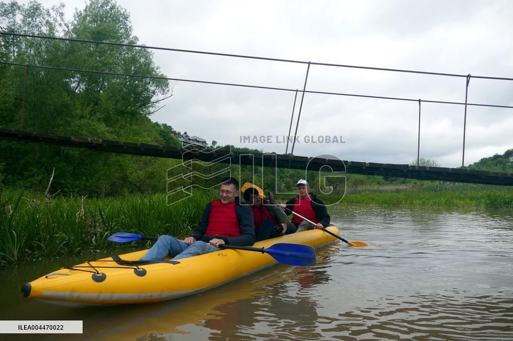 Rafting down Smotrych River in Khmelnytskyi region