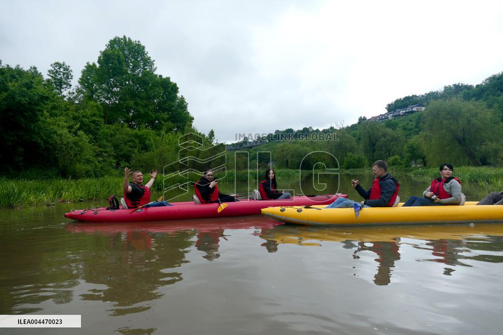 Rafting down Smotrych River in Khmelnytskyi region