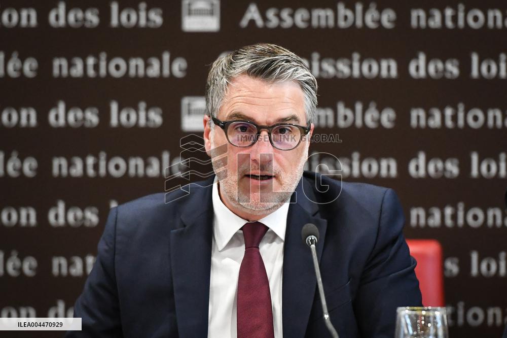 Florent Boudie at an examination session at the National Assembly in Paris - FA