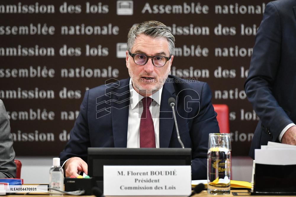Florent Boudie at an examination session at the National Assembly in Paris - FA