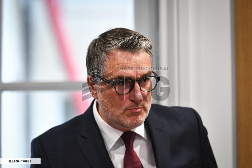 Florent Boudie at an examination session at the National Assembly in Paris - FA