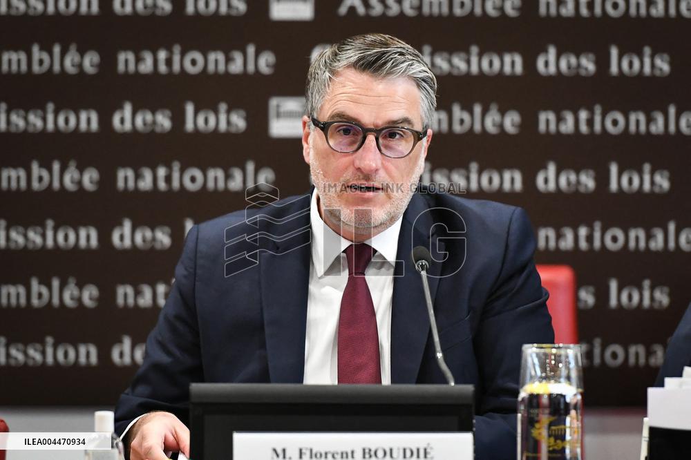 Florent Boudie at an examination session at the National Assembly in Paris - FA