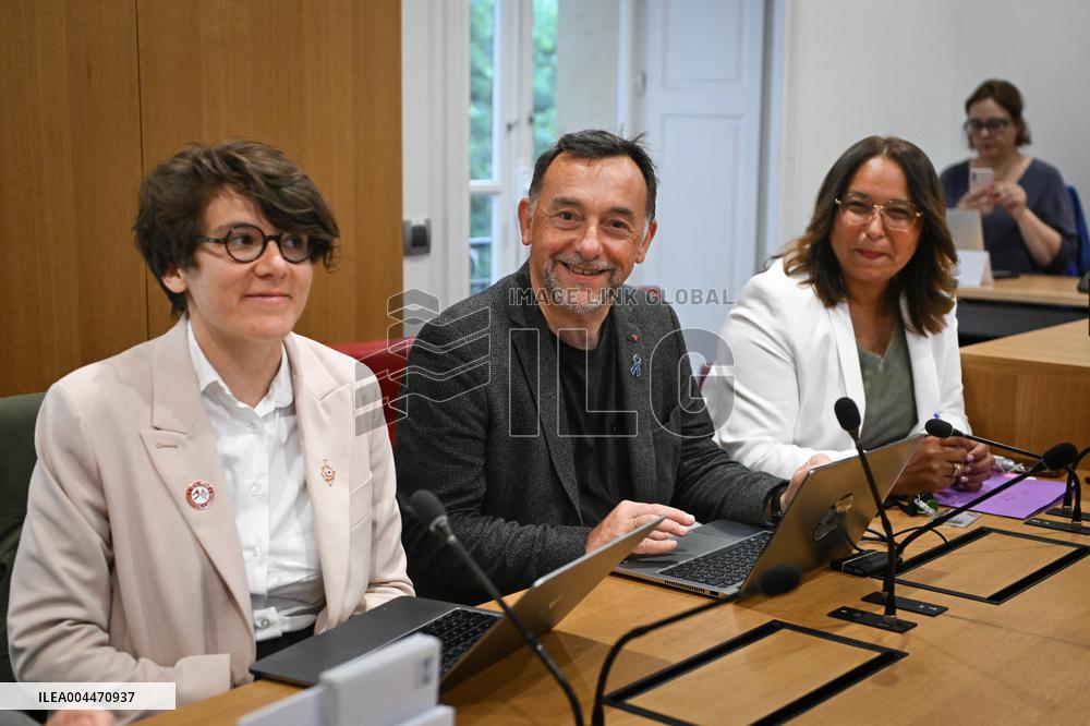 Florent Boudie at an examination session at the National Assembly in Paris - FA