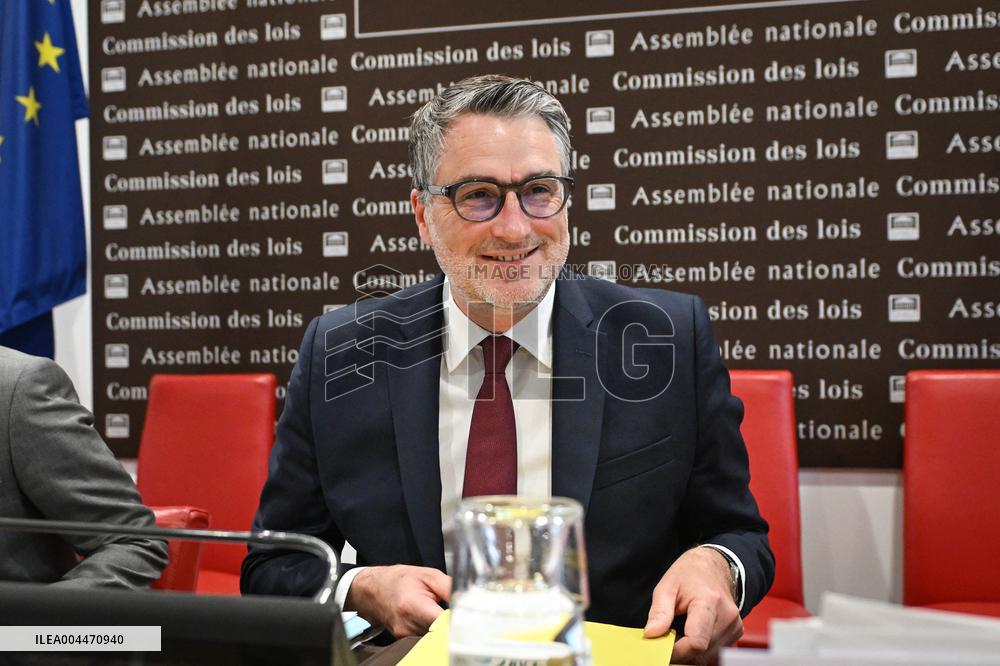 Florent Boudie at an examination session at the National Assembly in Paris - FA